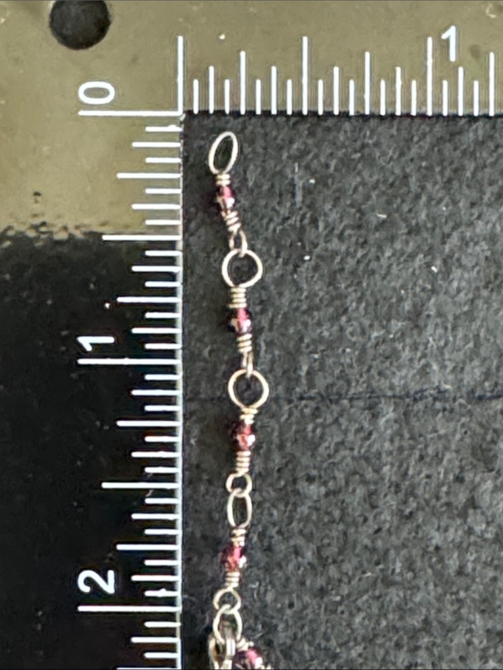 VTG Style Czech Cathedral Glass & Sterling Silver Bead Necklace - Picture 6 of 7